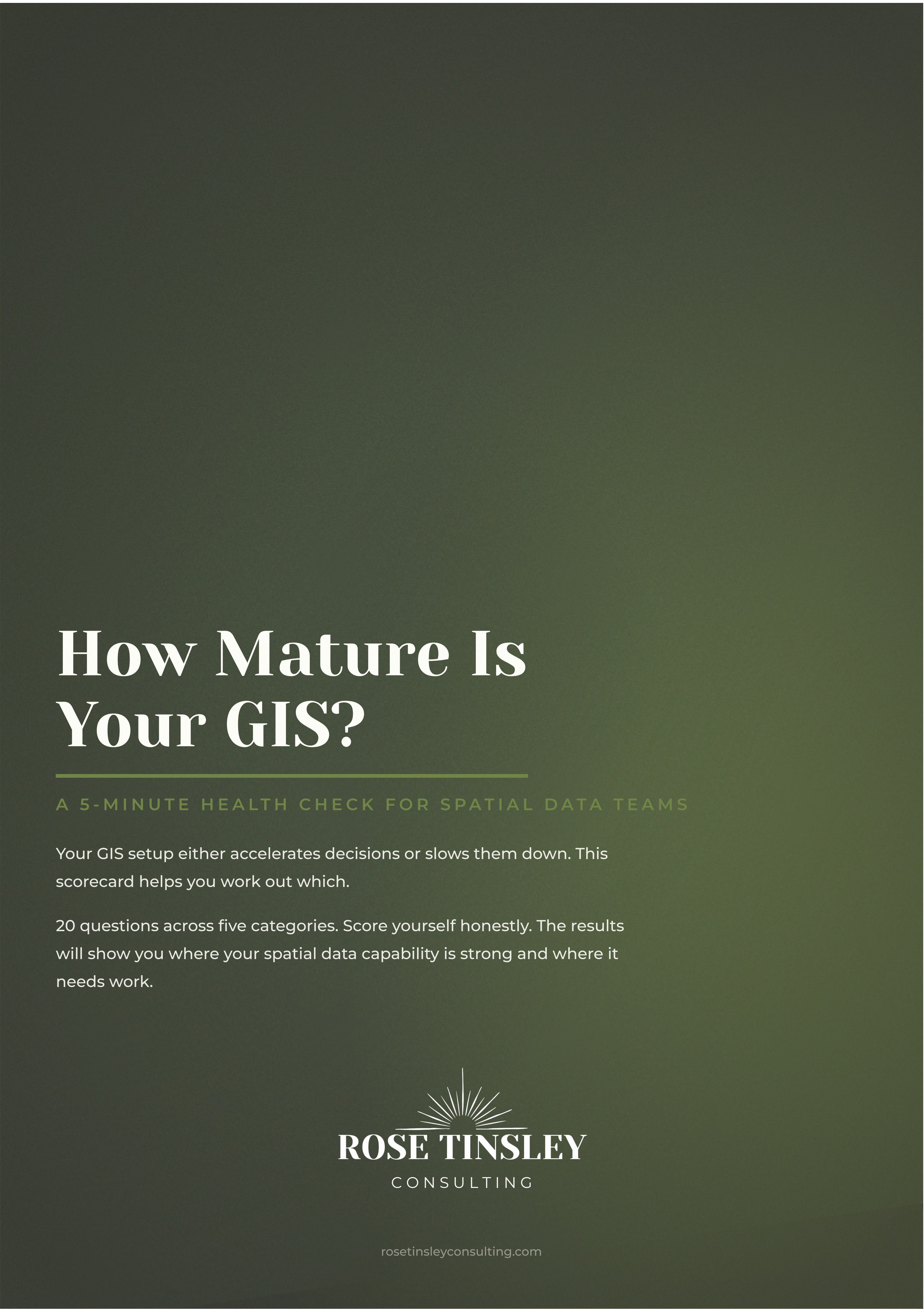 GIS Health Check Scorecard cover